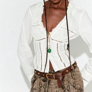 Free People White Blouse